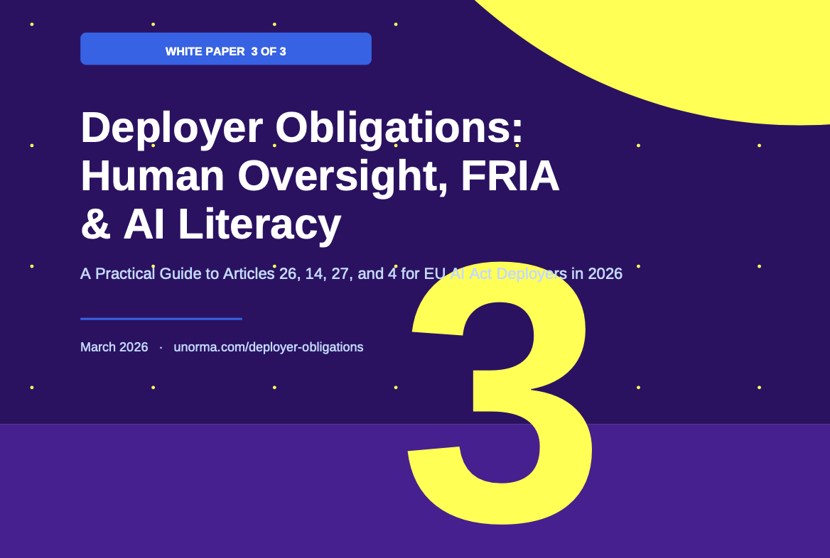 Deployer Obligations: Human Oversight, FRIA & AI Literacy